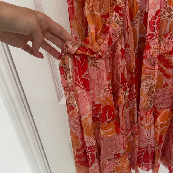 Zimmermann Ruffle Floral Print 100% Silk Mini Dress - Picture 6 of 11